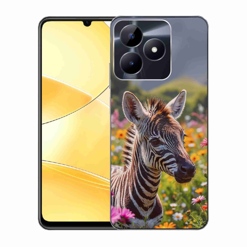 Gélový kryt mmCase na Realme C51/C53 - zebra na lúke