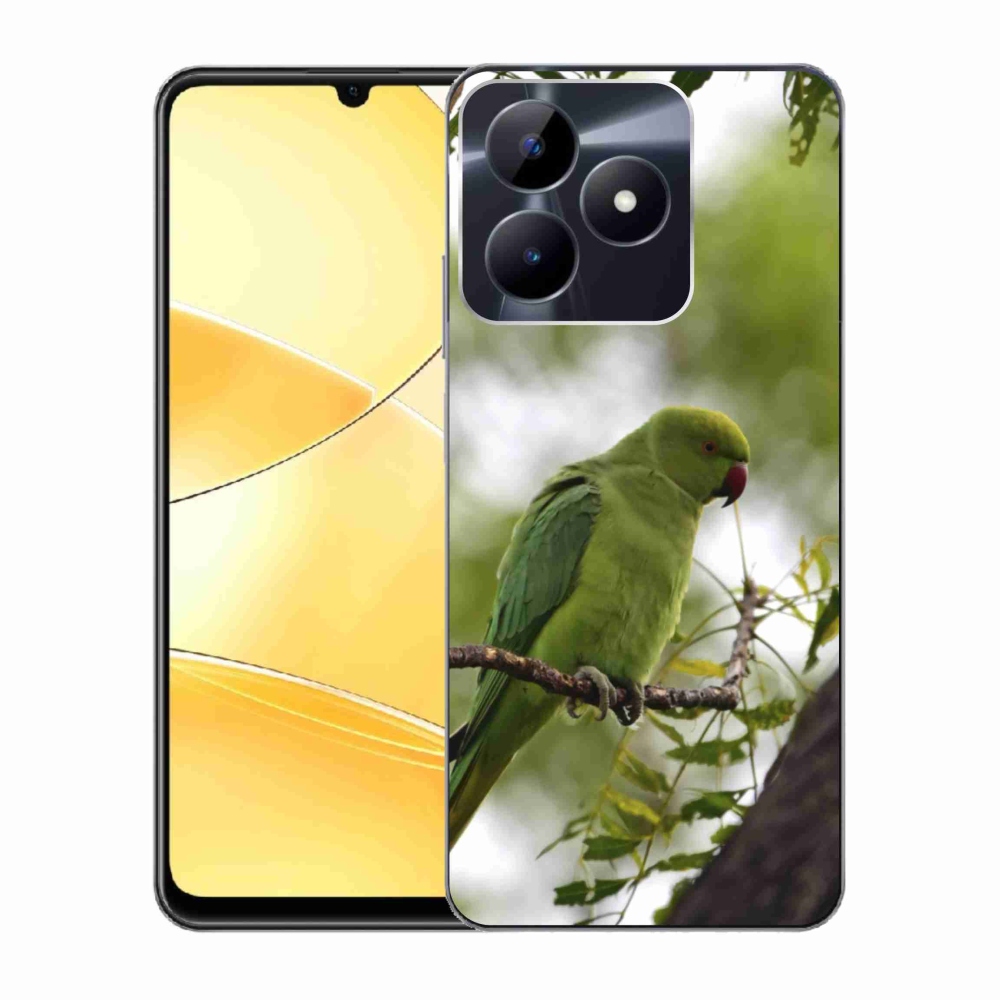 Gélový kryt mmCase na Realme C51/C53 - zelený papagáj