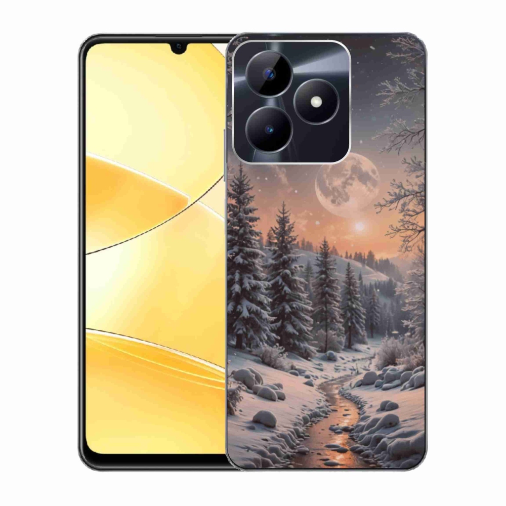 Gélový kryt mmCase na Realme C51/C53 - zimná krajina 2