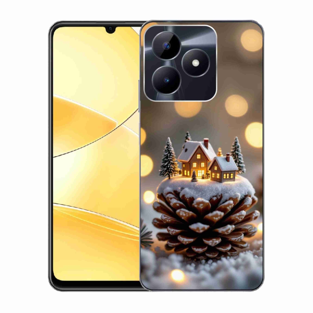 Gélový kryt mmCase na Realme C51/C53 - zimná dedinka