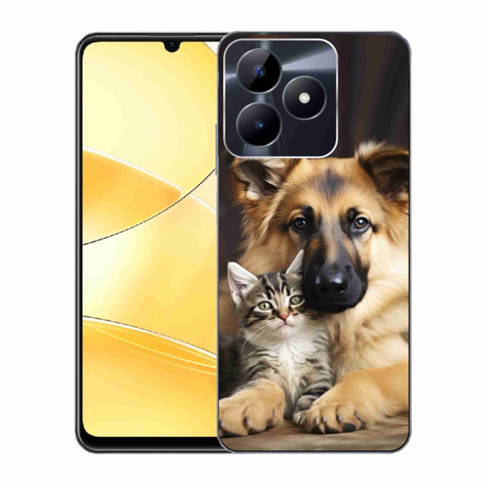 Gélový kryt mmCase na Realme C51/C53 - zvieracie priateľstvo