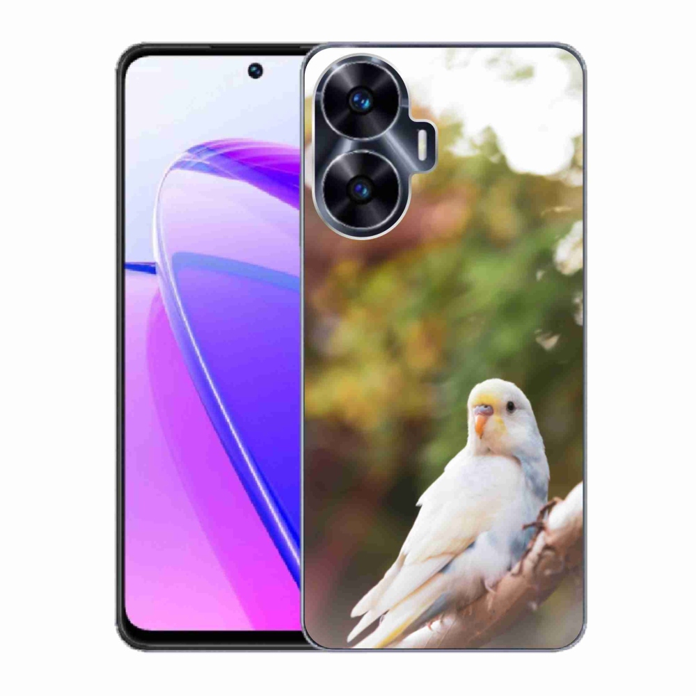Gélový kryt mmCase na Realme C55 - andulka biela