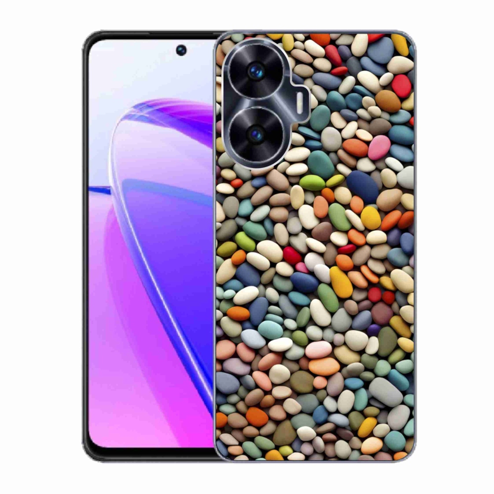Gélový kryt mmCase na Realme C55 - farebné kamienky 2