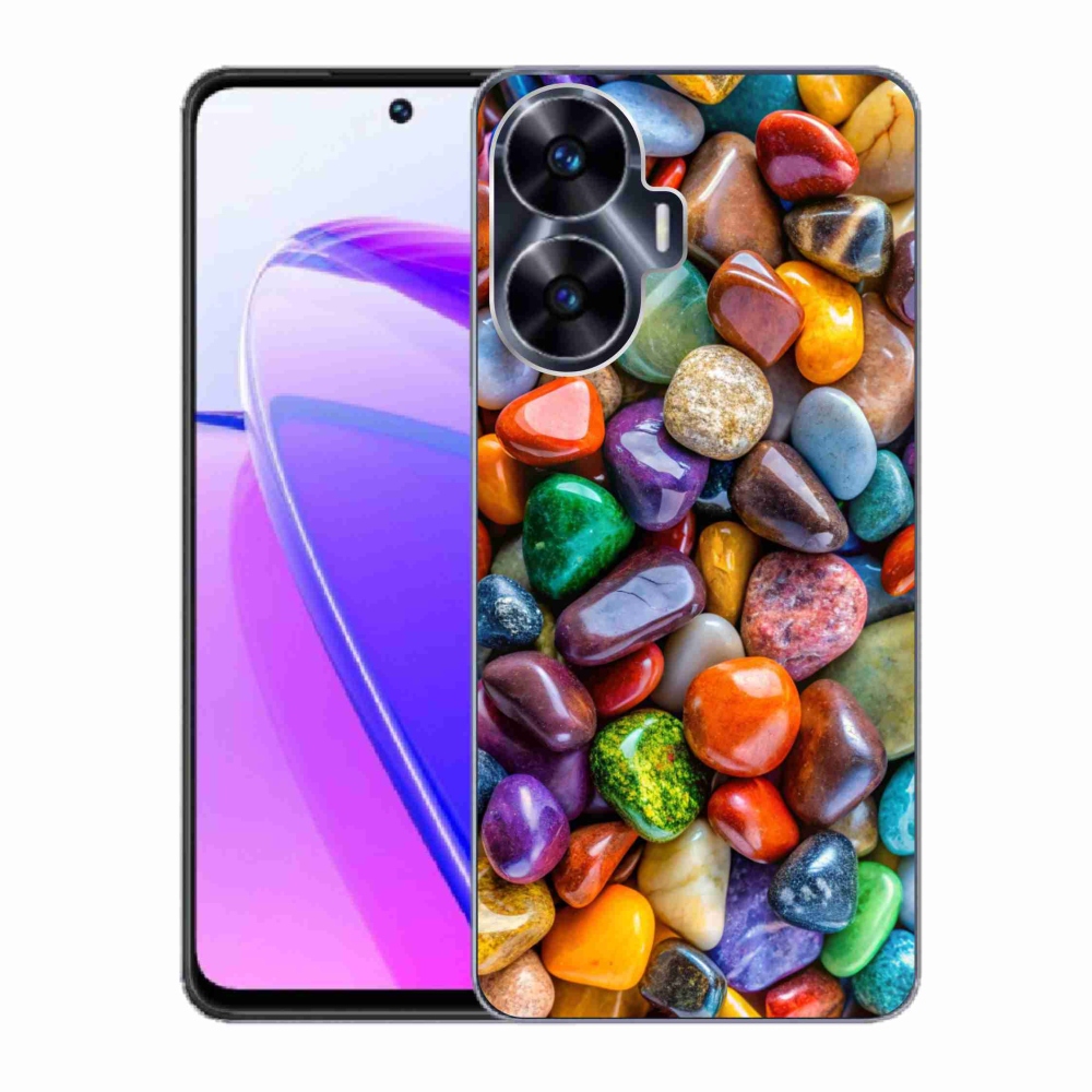 Gélový kryt mmCase na Realme C55 - farebné kamienky