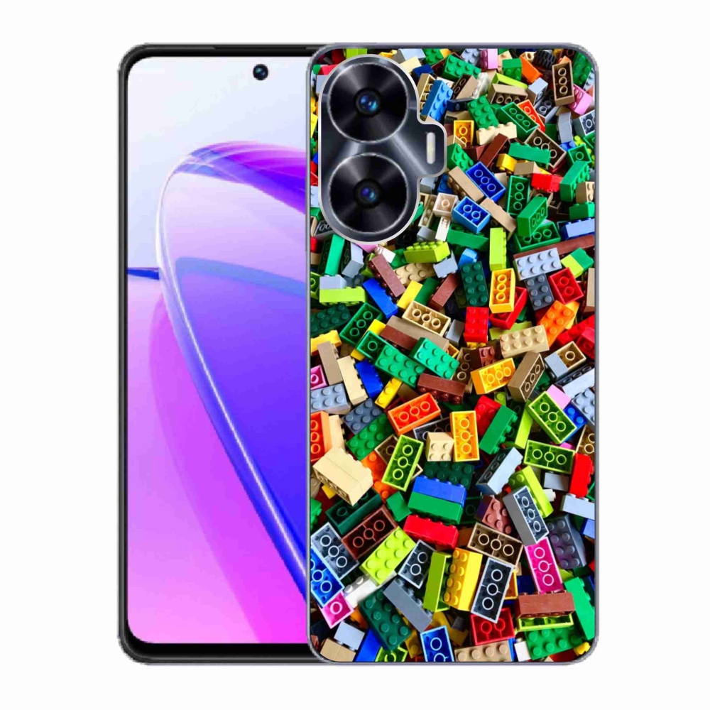 Gélový kryt mmCase na Realme C55 - farebné stavebné kocky