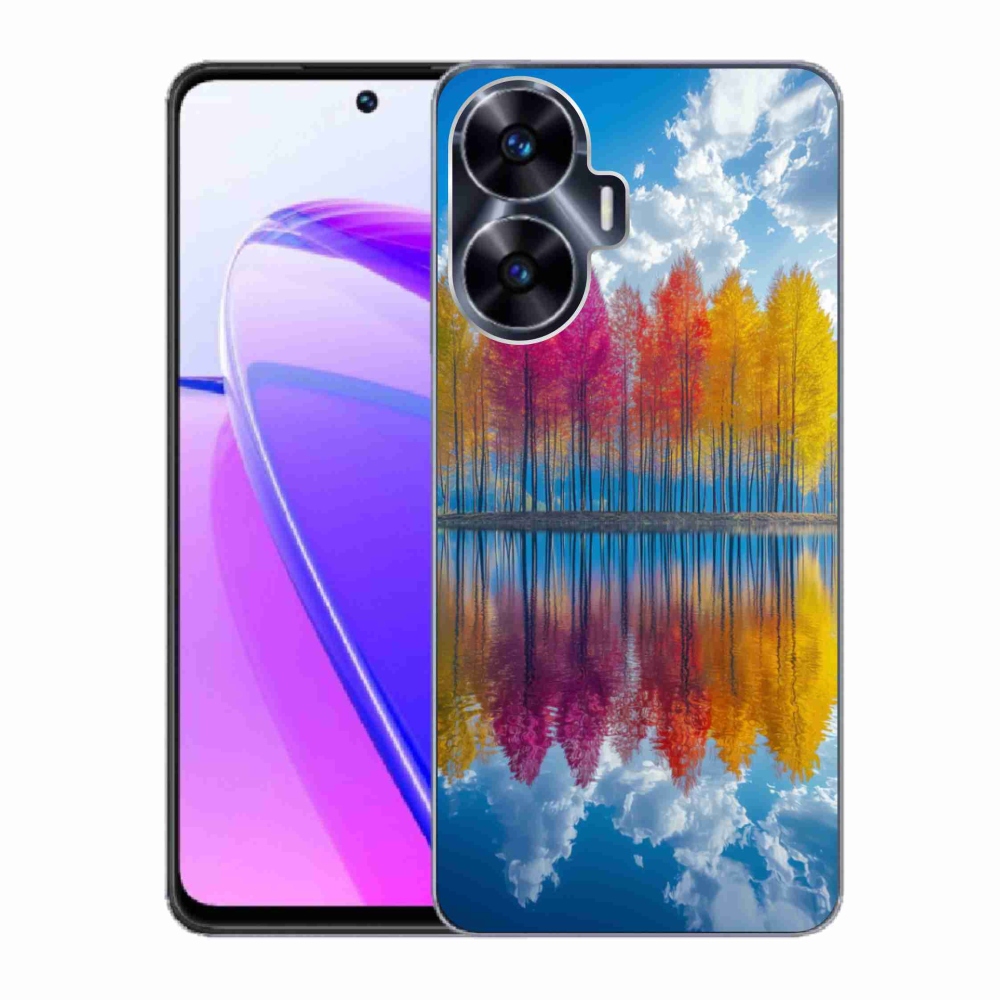 Gélový kryt mmCase na Realme C55 - farebné stromy