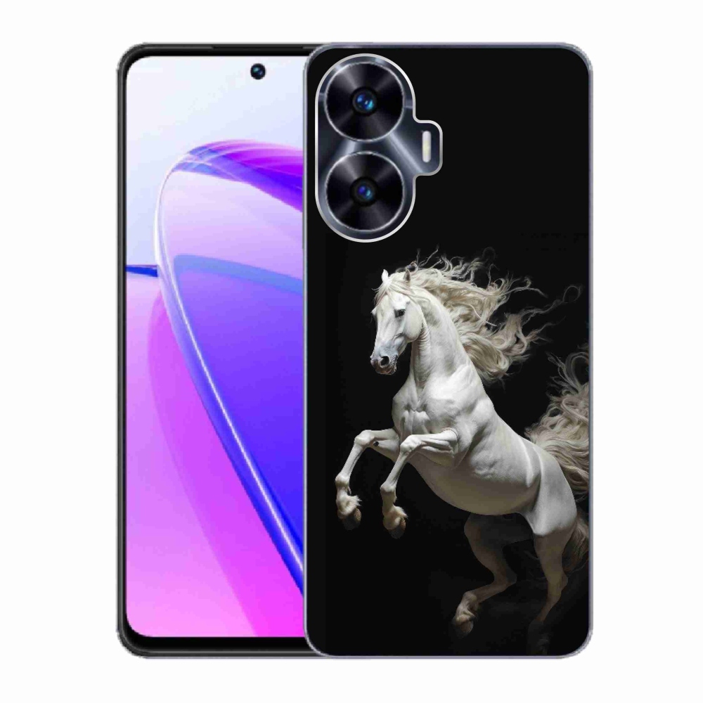 Gélový kryt mmCase na Realme C55 - biely kôň 4
