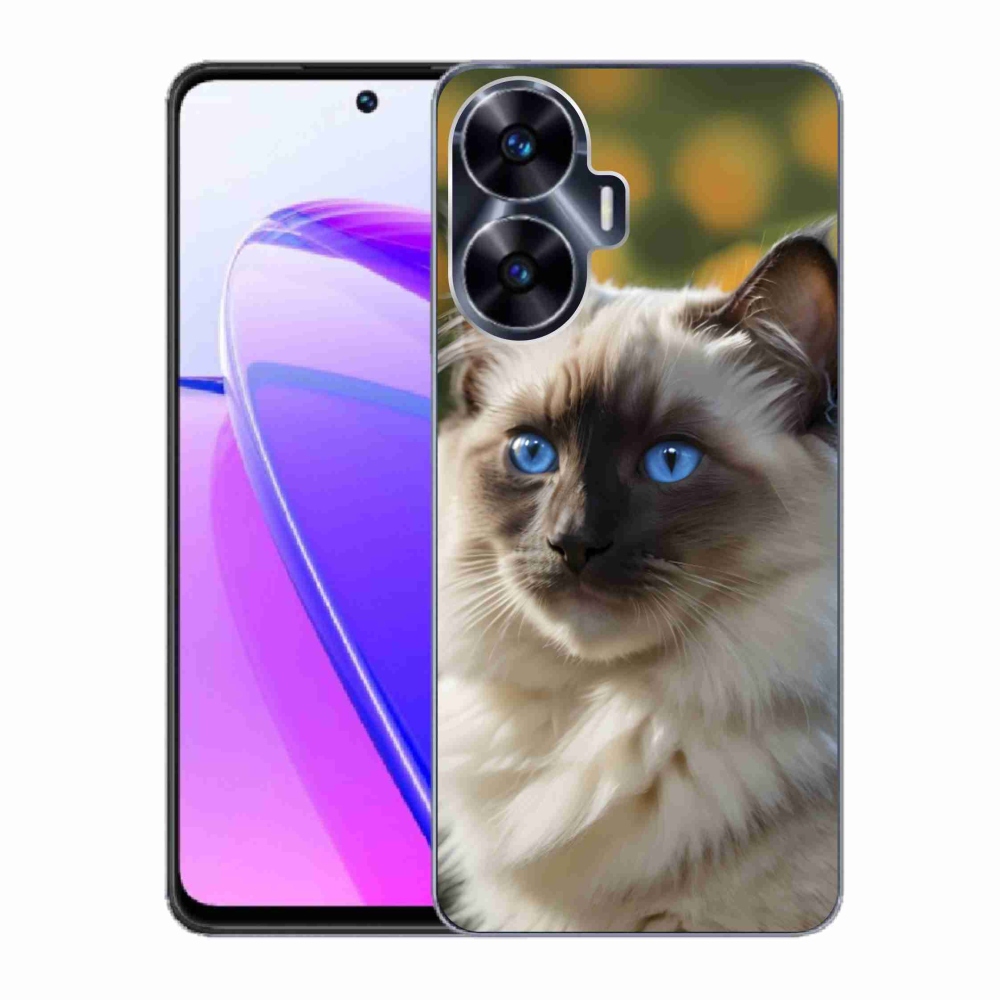 Gélový kryt mmCase na Realme C55 - biely ragdoll
