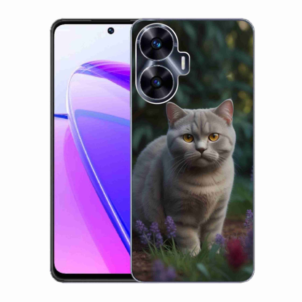 Gélový kryt mmCase na Realme C55 - britská mačka