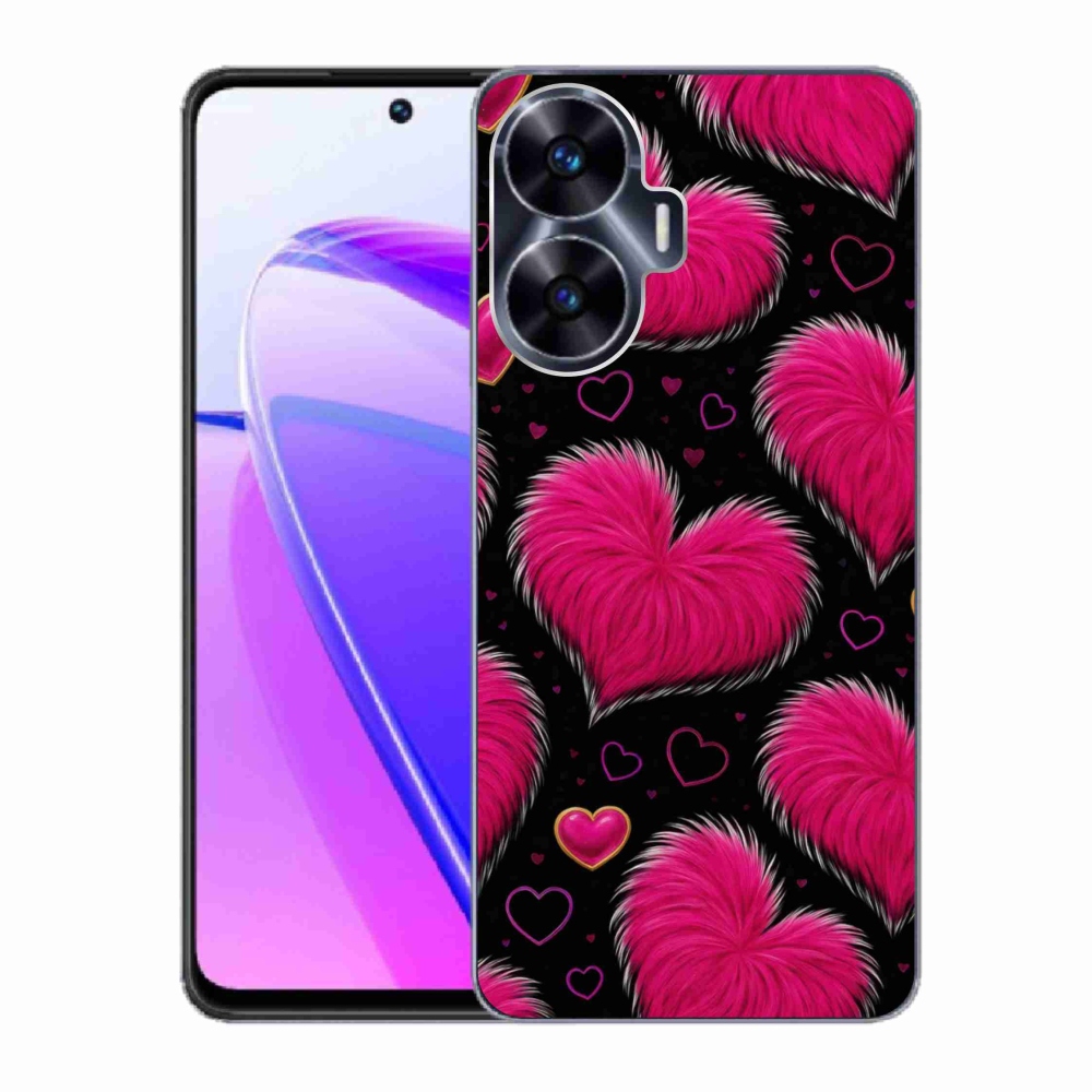 Gélový kryt mmCase na Realme C55 - hebké srdce