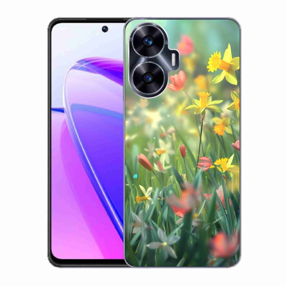 Gélový kryt mmCase na Realme C55 - jarné kvety