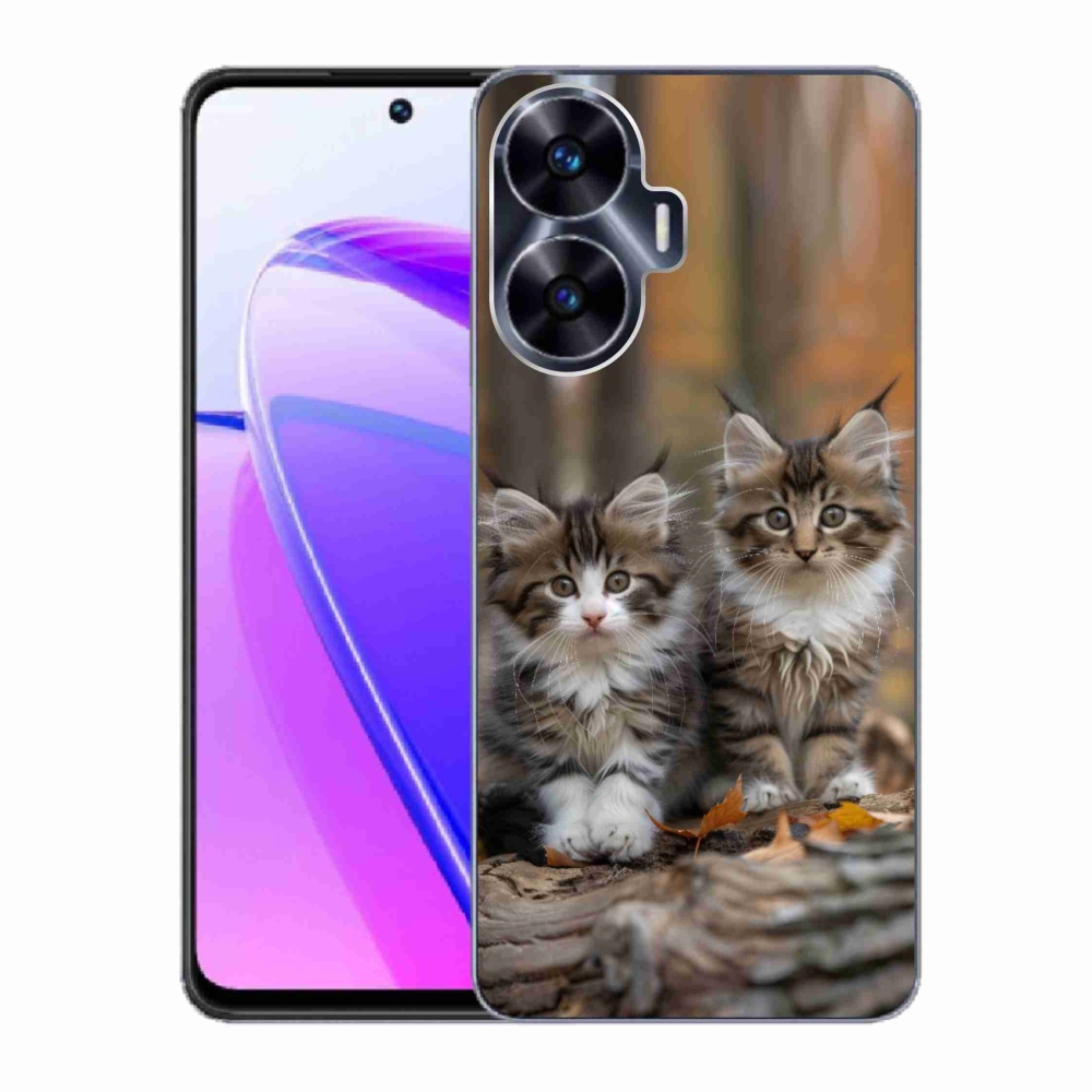 Gélový kryt mmCase na Realme C55 - mačacie duo 3