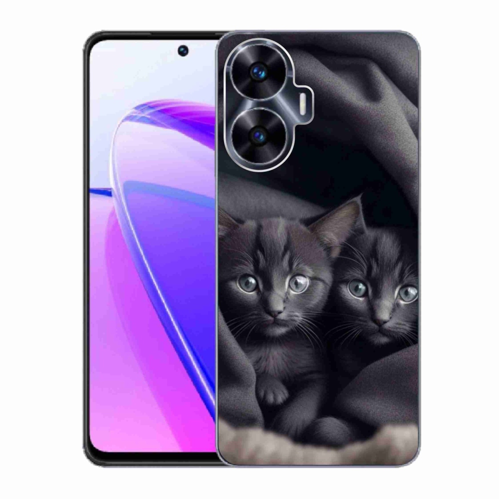 Gélový kryt mmCase na Realme C55 - mačacie duo