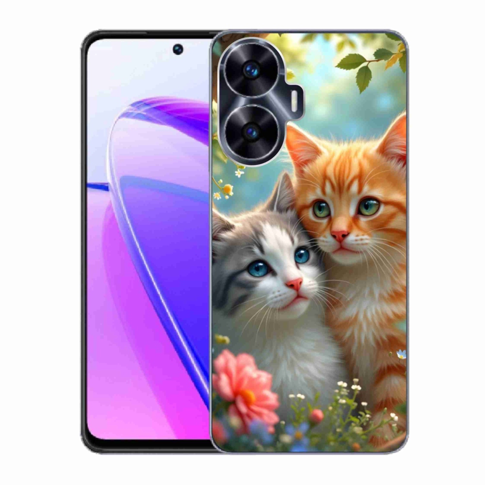 Gélový kryt mmCase na Realme C55 - mačacia láska 2