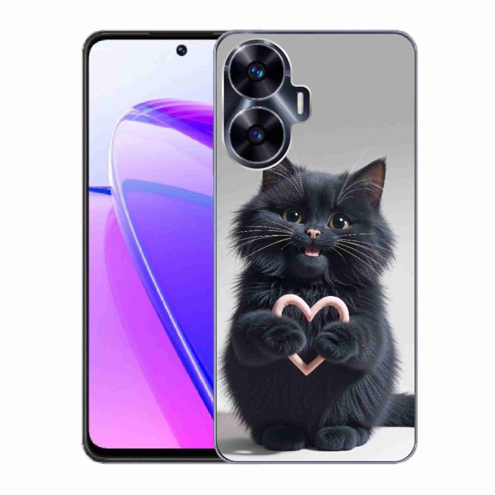 Gélový kryt mmCase na Realme C55 - mačacia láska 3