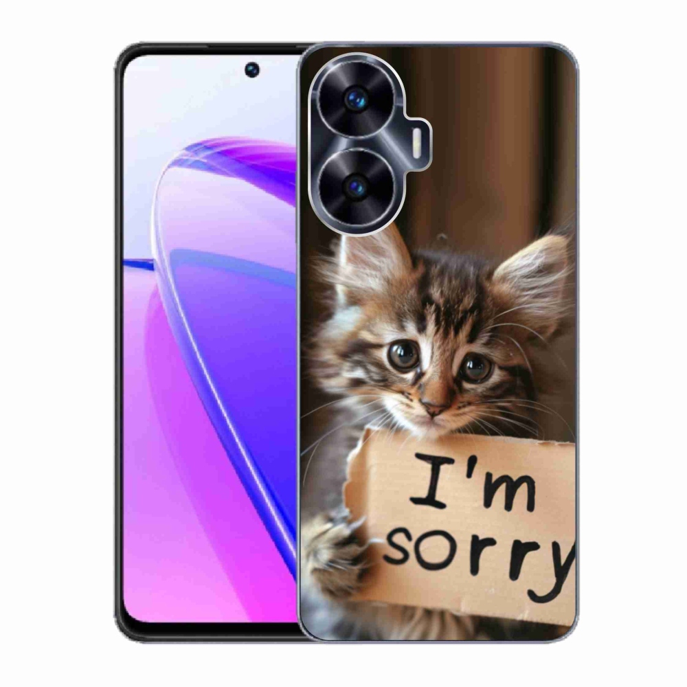 Gélový kryt mmCase na Realme C55 - mačacie ospravedlnenie