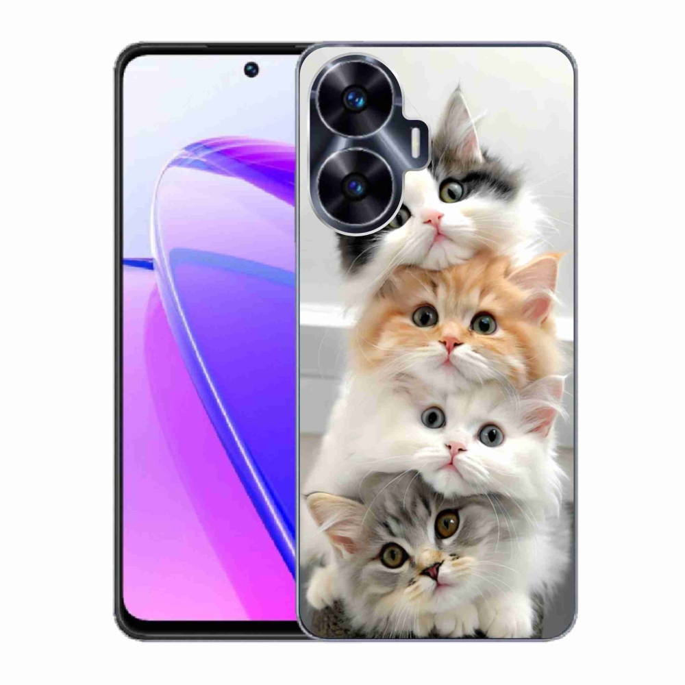 Gélový kryt mmCase na Realme C55 - mačacia partia