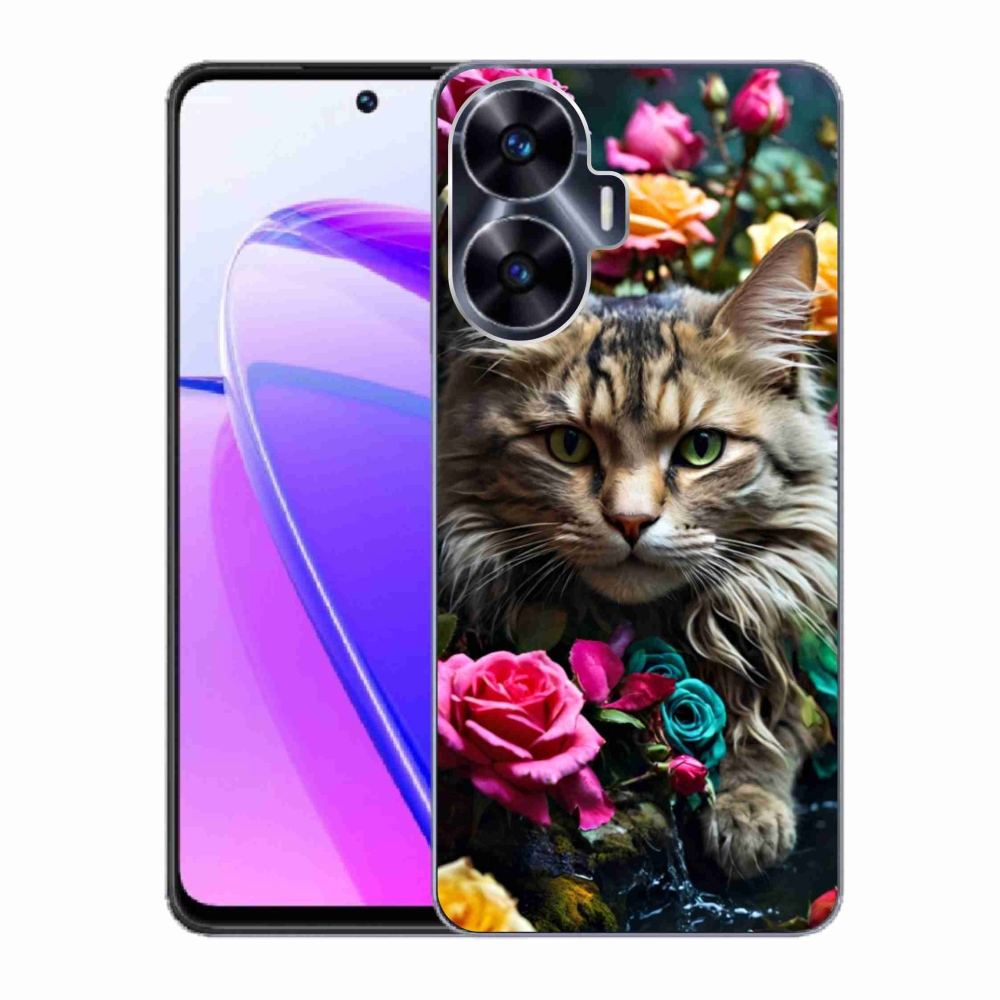 Gélový kryt mmCase na Realme C55 - mačacie pohľad 2