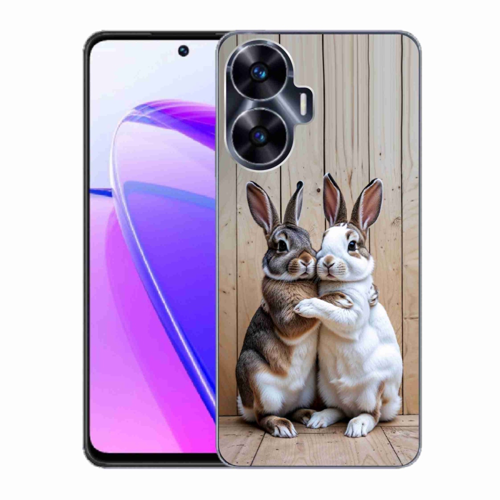 Gélový kryt mmCase na Realme C55 - králičie pár