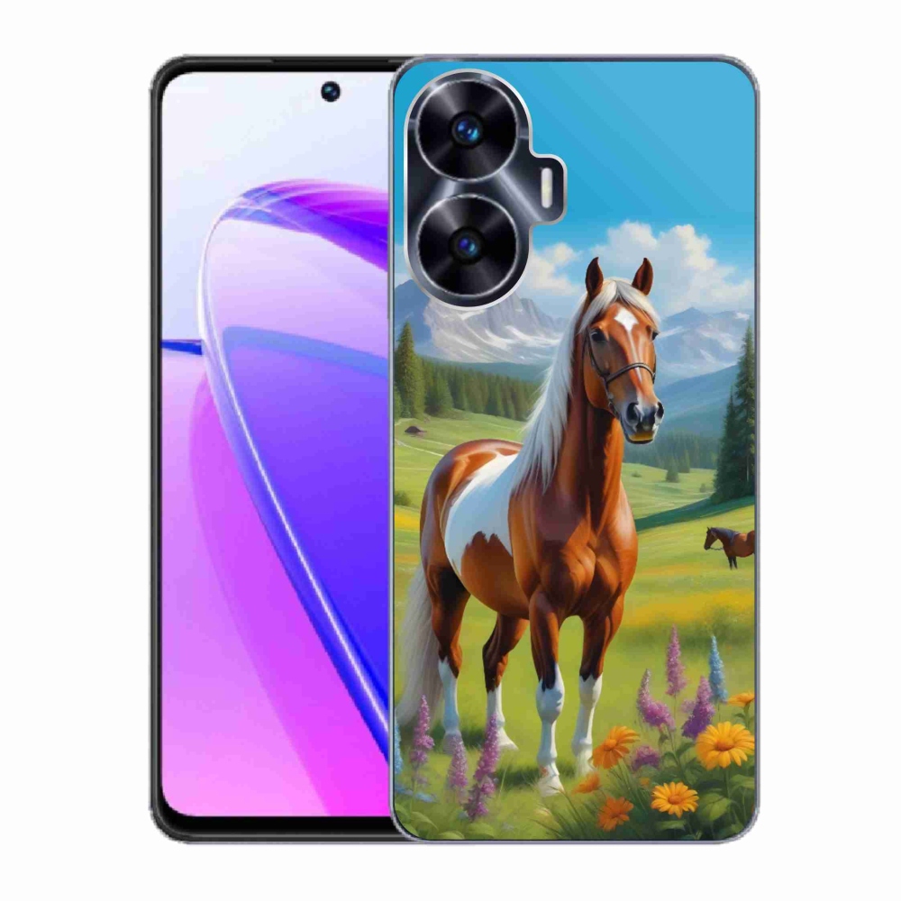 Gélový kryt mmCase na Realme C55 - kôň na lúke