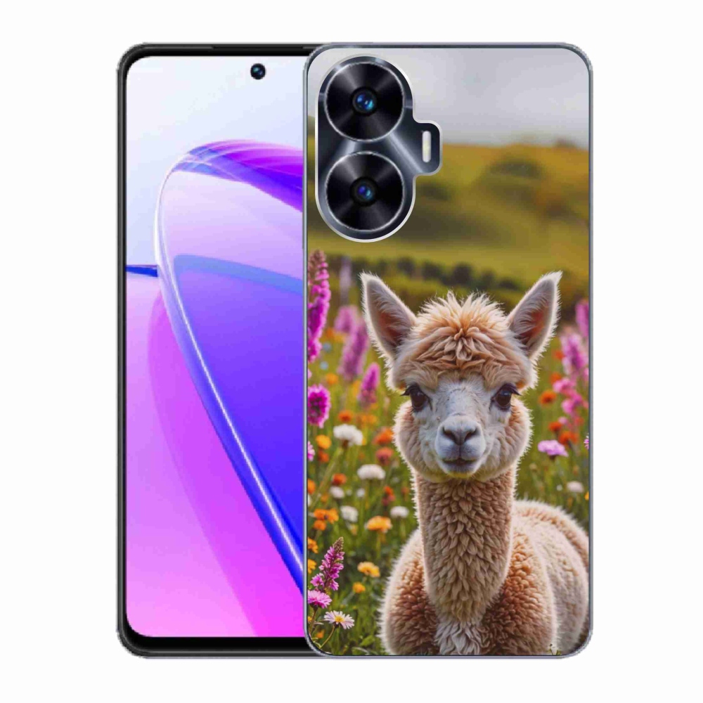 Gélový kryt mmCase na Realme C55 - lama na lúke