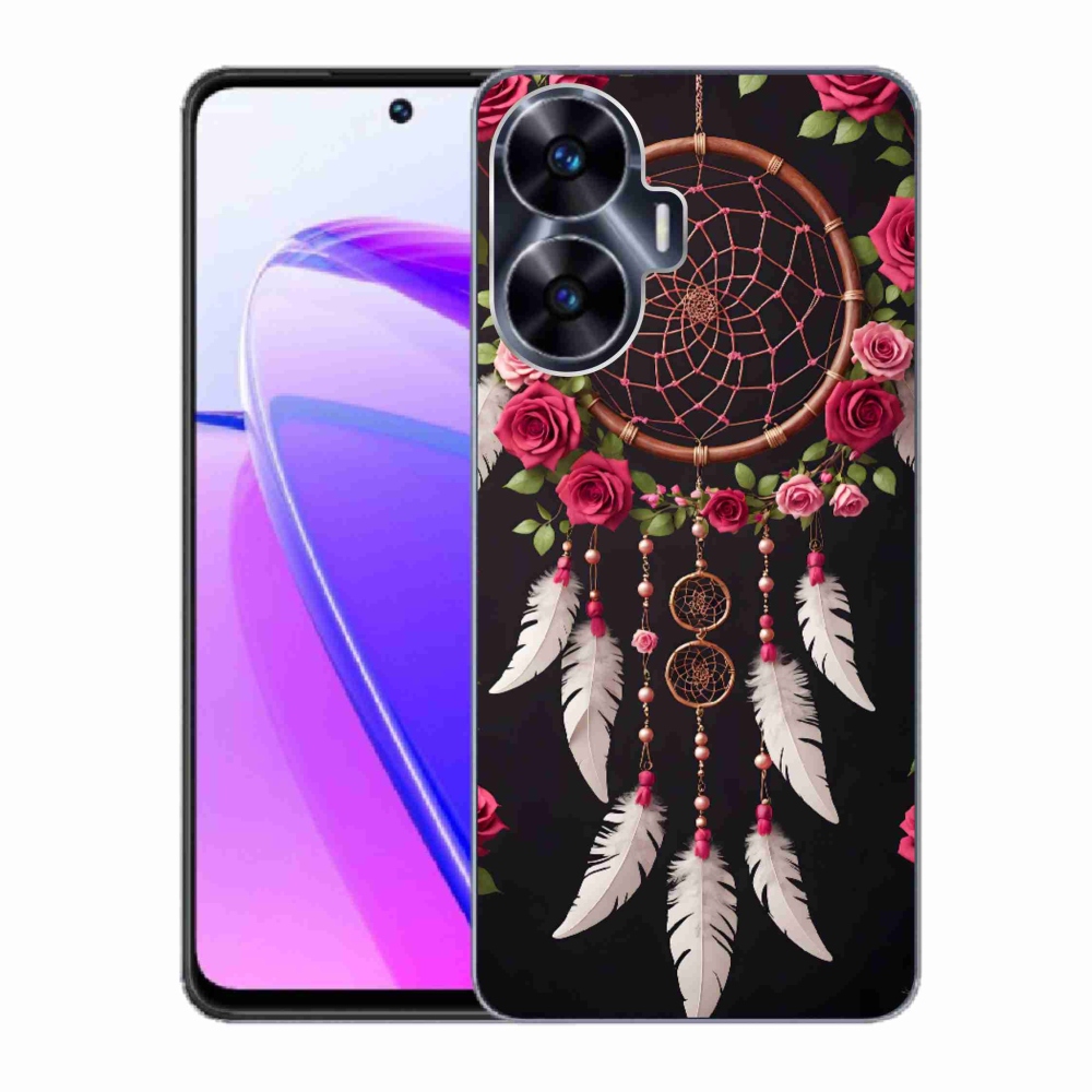 Gélový kryt mmCase na Realme C55 - lapač snov s ružami