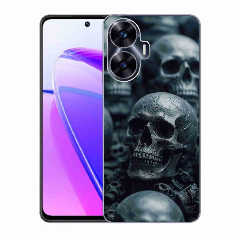 Gélový kryt mmCase na Realme C55 - lebka 2