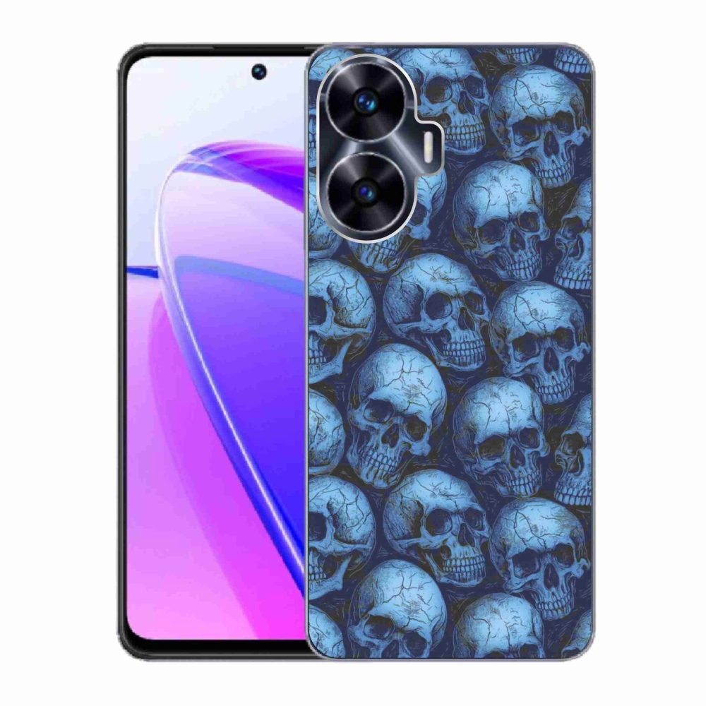 Gélový kryt mmCase na Realme C55 - lebky