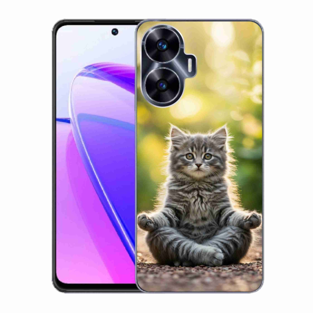 Gélový kryt mmCase na Realme C55 - meditujúce mačiatko