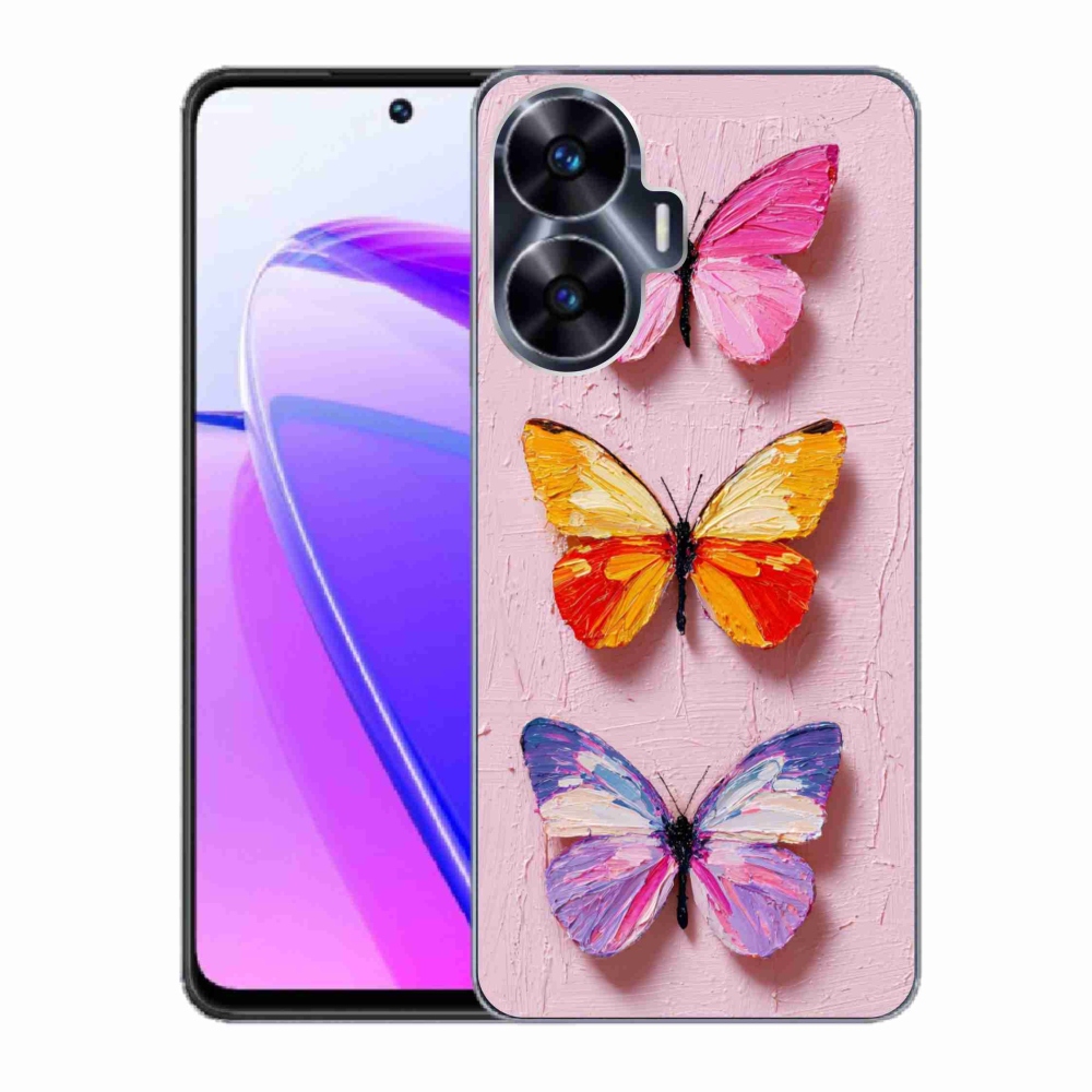 Gélový kryt mmCase na Realme C55 - motýlia trojica