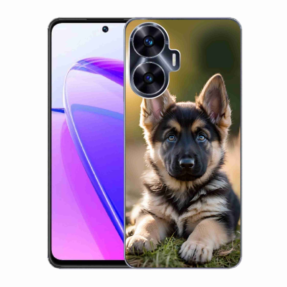 Gélový kryt mmCase na Realme C55 - nemecký ovčiak v prírode