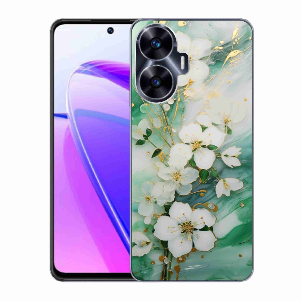 Gélový kryt mmCase na Realme C55 - nežné kvety