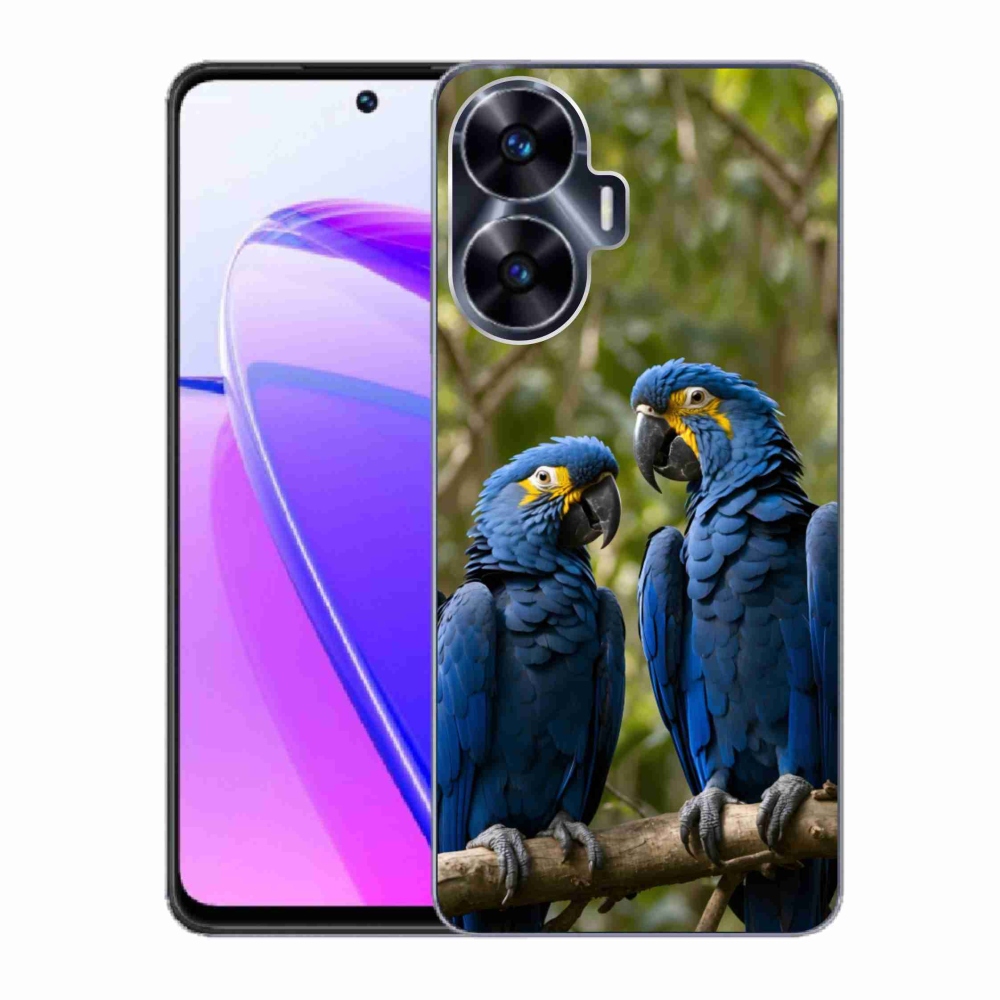Gélový kryt mmCase na Realme C55 - papagájové duo