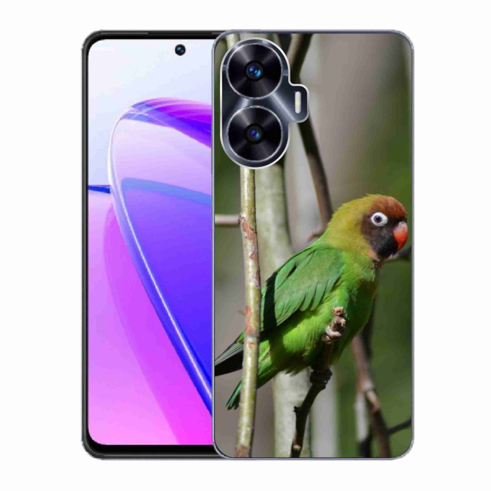 Gélový kryt mmCase na Realme C55 - papagáj agapornis