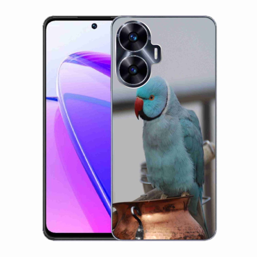 Gélový kryt mmCase na Realme C55 - papagáj alexander modrý