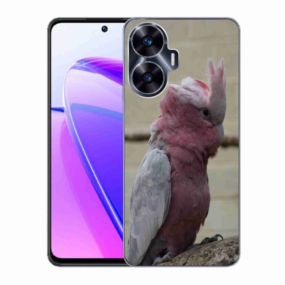Gélový kryt mmCase na Realme C55 - papagáj kakadu ružový