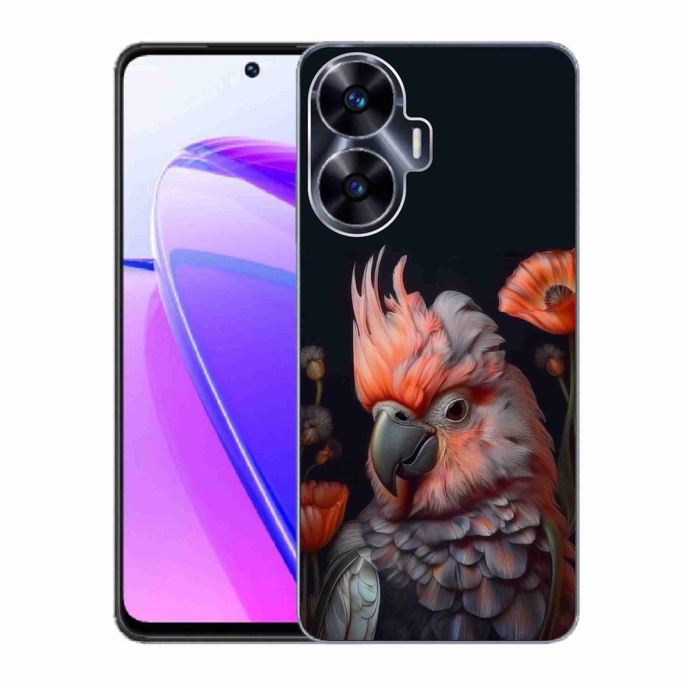 Gélový kryt mmCase na Realme C55 - papagáj kakadu vo farbách