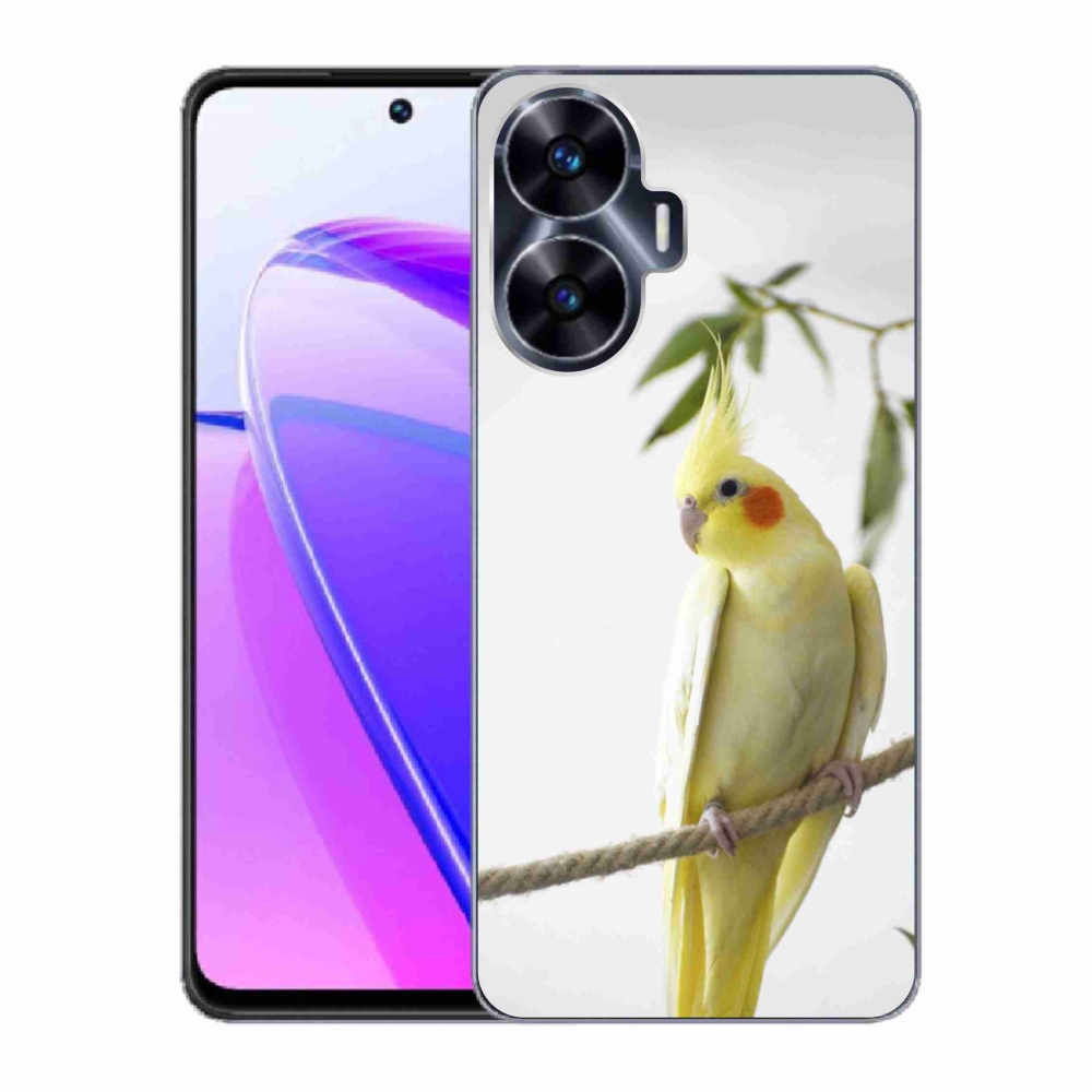 Gélový kryt mmCase na Realme C55 - papagáj korela chocholatá