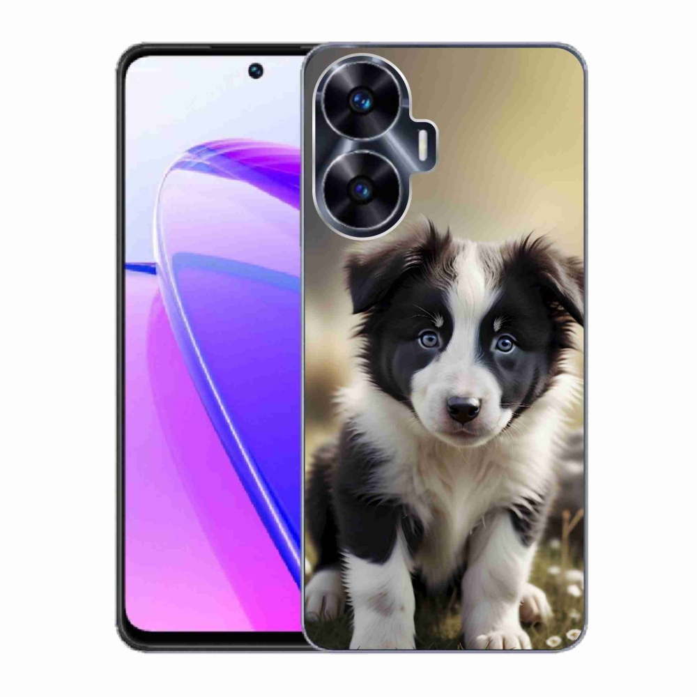 Gélový kryt mmCase na Realme C55 - roztomilá border kólia