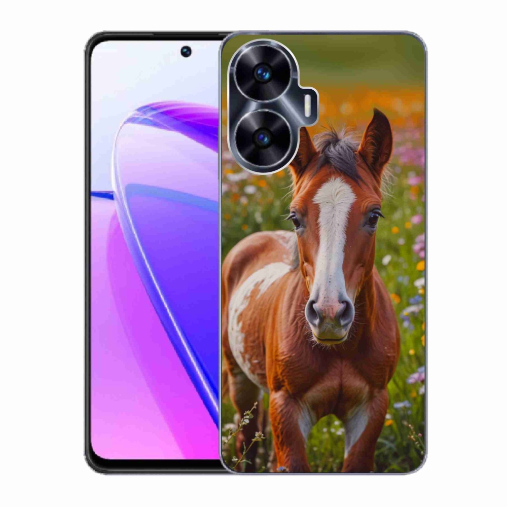 Gélový kryt mmCase na Realme C55 - roztomilé žriebä