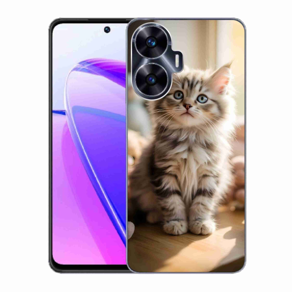 Gélový kryt mmCase na Realme C55 - roztomilé mačiatko 10
