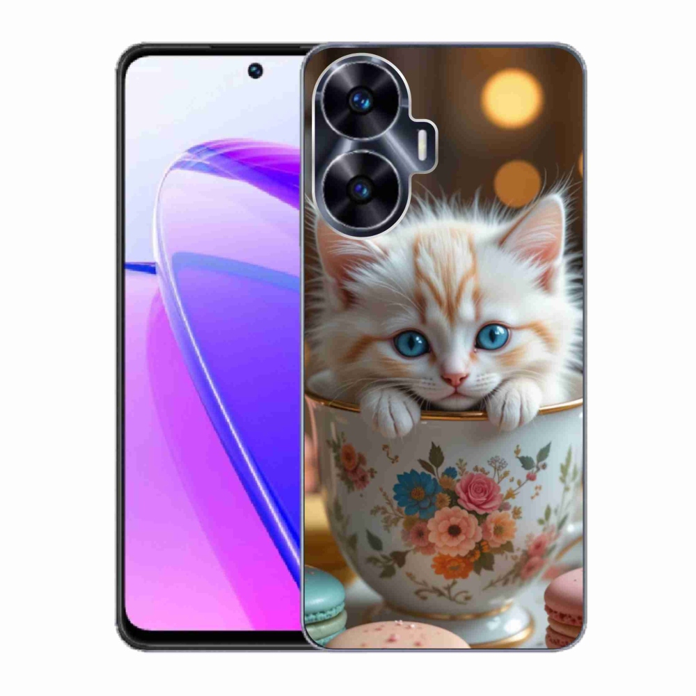 Gélový kryt mmCase na Realme C55 - roztomilé mačiatko 6