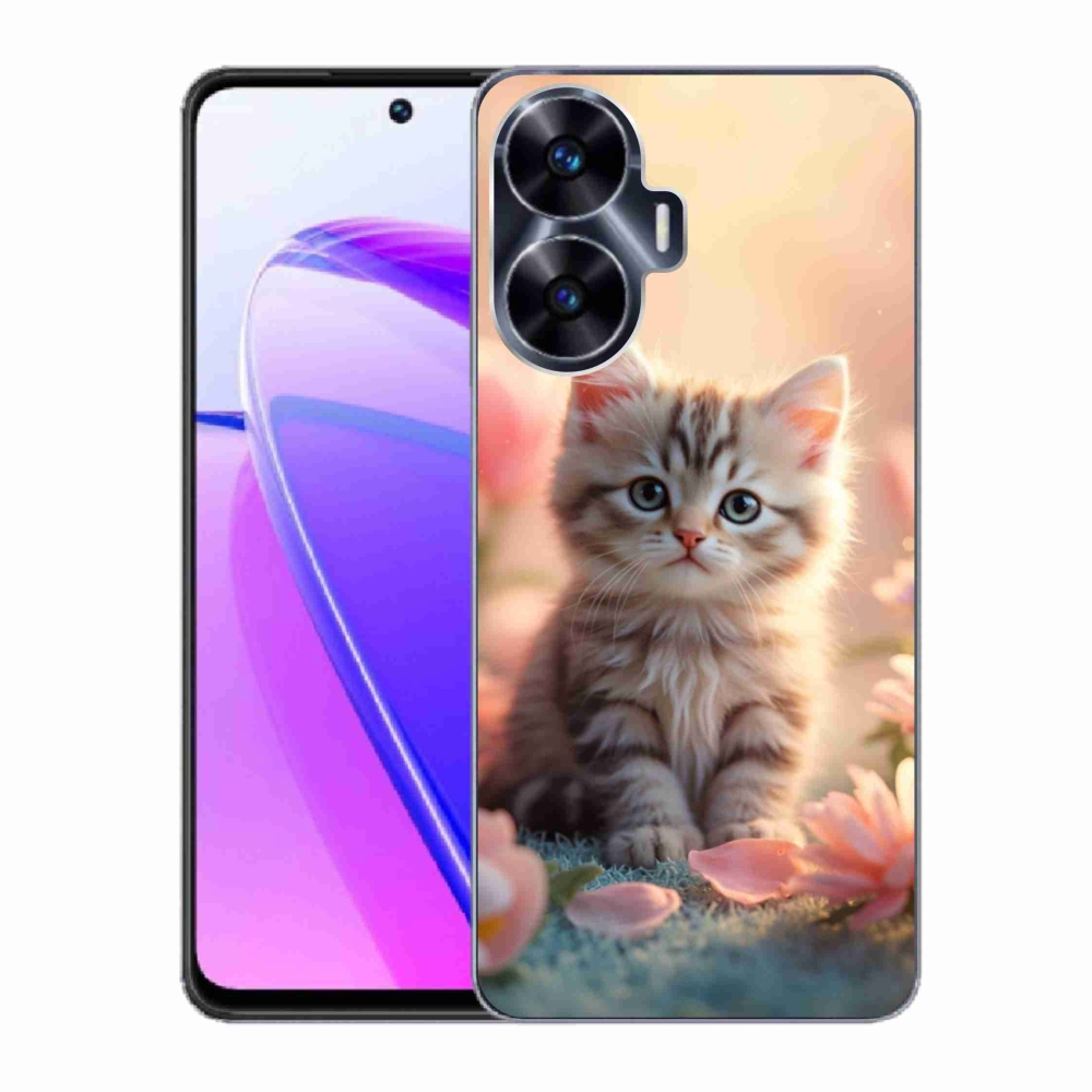Gélový kryt mmCase na Realme C55 - roztomilé mačiatko 8