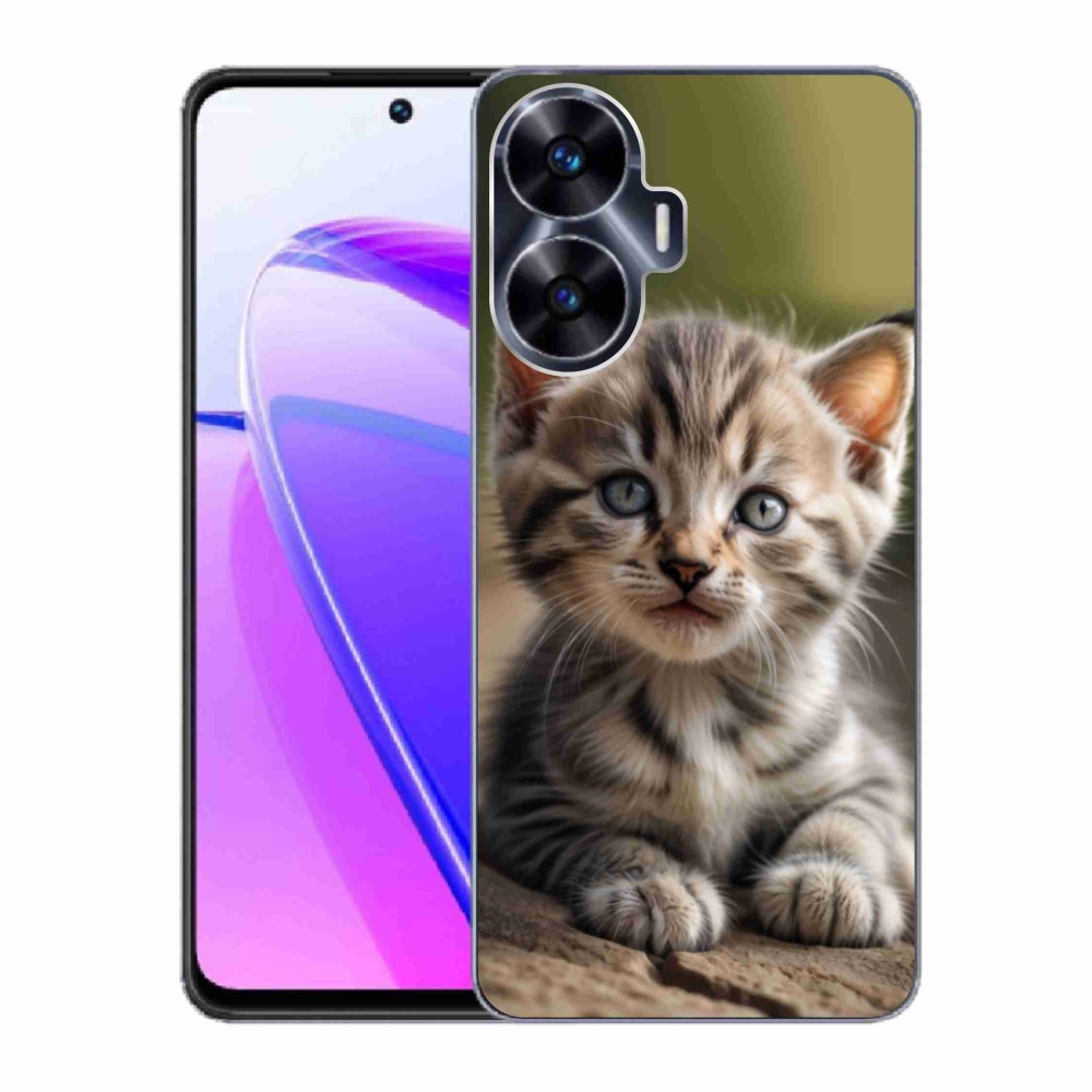 Gélový kryt mmCase na Realme C55 - roztomilé mačiatko 9