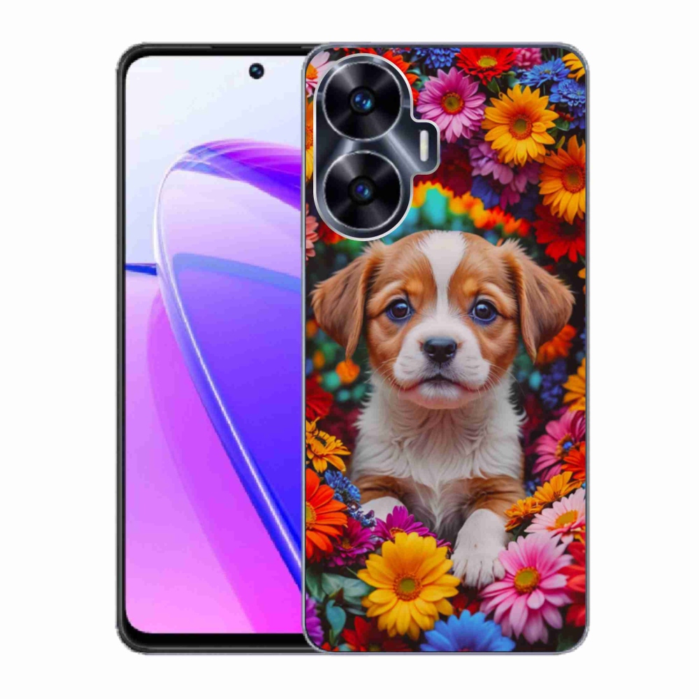Gélový kryt mmCase na Realme C55 - roztomilé šteňa