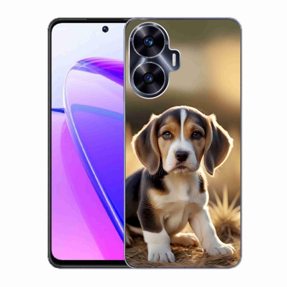 Gélový kryt mmCase na Realme C55 - roztomilý bígl
