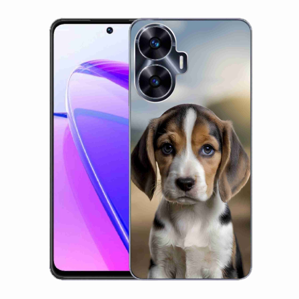 Gélový kryt mmCase na Realme C55 - roztomilý bígl