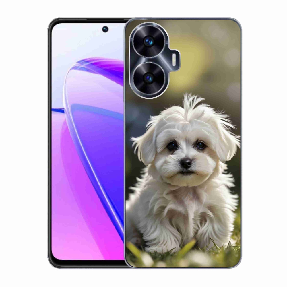 Gélový kryt mmCase na Realme C55 - roztomilý maltézsky psík