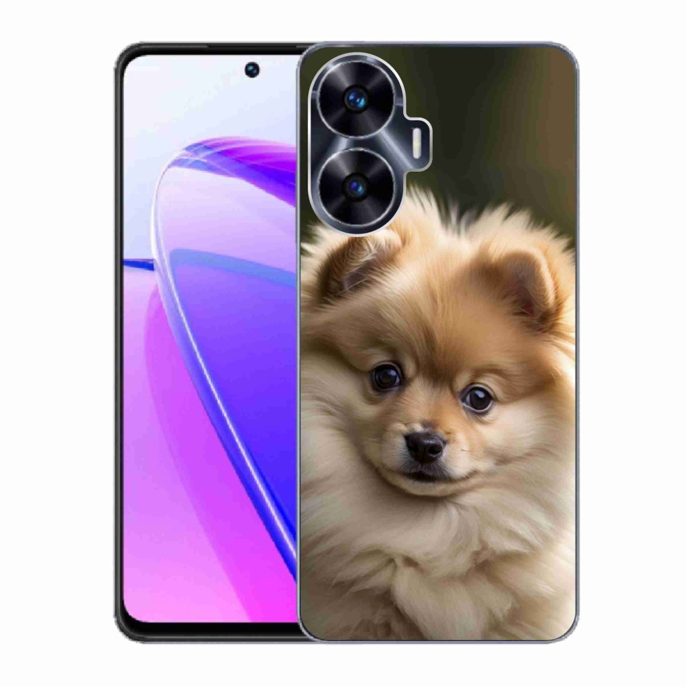 Gélový kryt mmCase na Realme C55 - roztomilý pomeranian 2