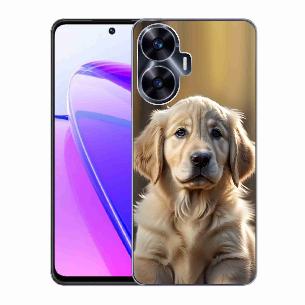 Gélový kryt mmCase na Realme C55 - roztomilý zlatý retriever